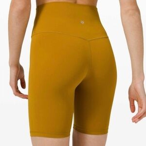 Lululemon Women’s Nulu Buttery Soft Align Shorts 8" Biker Gold Spice Yellow